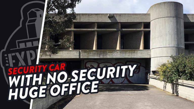 SECURITY CAR WITH NO SECURITY AT HUGE ABANDONED OFFICE | EXPLORING
