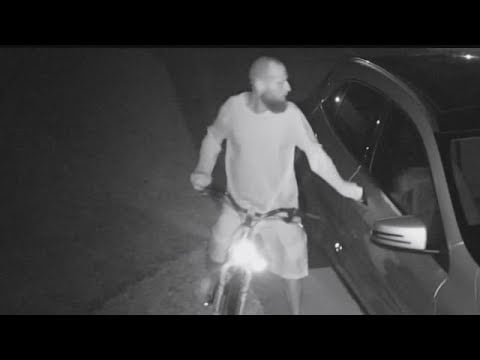 Surveillance camera catches wannabe car thief