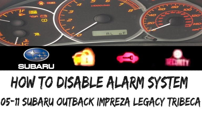 How To Activate/Deactivate Factory Car Alarm on Subaru Outback Impreza Legacy 05-19